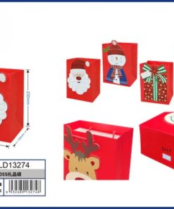 BOLSA DE REGALO NAVIDEÑA 23*18*10CM 1UND / HLD13274