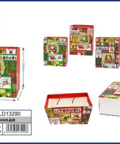 BOLSA DE REGALO NAVIDEÑO 32*26*12CM 1UND / HLD13290