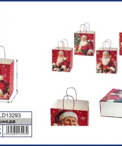 BOLSA DE REGALO NAVIDEÑO 32*26*12CM 1UND / HLD13293