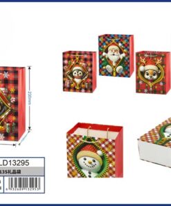 BOLSA DE REGALO NAVIDEÑA 23*18*10CM 1UND / HLD13295