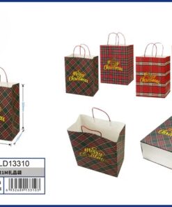 BOLSA DE REGALO NAVIDEÑA DE LETRA MERRY CHRISMAS 32*26*12CM 1UND / HLD13310