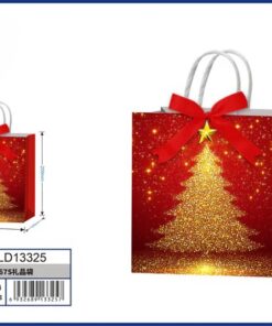 BOLSA DE REGALO NAVIDEÑA 20*20*10CM 1UND / HLD13325