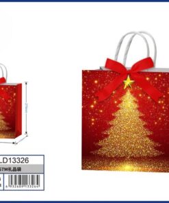 BOLSA DE REGALO NAVIDEÑA 27*27*11CM 1UND / HLD13326