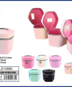 SET DE ESTUCHE PARA COSMÉTICOS HEXÁGONO 1UND (3PCS) / HLD12660