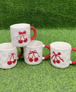 JARRA CERÁMICA CON DISEÑO CEREZA 1UND / 51110-524