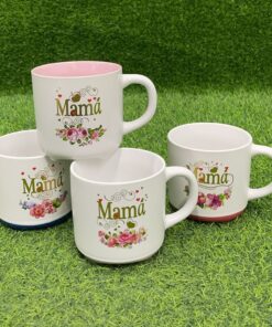 JARRA CERÁMICA DE FLOR CON LETRA MAMÁ 1UND / H90023-354