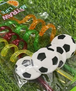 Alternative view of SET DE PAJILLA PLÁSTICA CON DISEÑO FOOTBALL/FRUTA/ANIMAL/VERANO 1UND (4PCS) / 90423-2