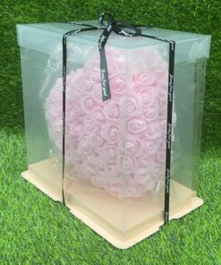 Alternative view of DECORACIÓN ROSA CON CAJA DISEÑO CORAZÓN 30CM 1UND / 90435-3