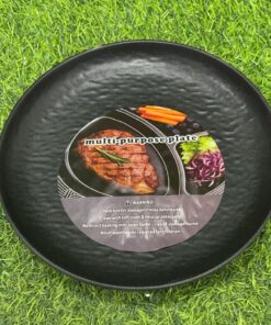 PLATO MELAMINA COLOR NEGRO REDONDO 8″ 1UND / 90161-100