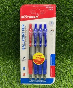 SET DE LAPICEROS 3 AZUL + 1 ROJO 1.0MM 1UND (4PCS) / MC008-9
