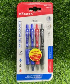 SET DE LAPICEROS DE 2 AZUL +1 NEGRO +1 ROJO 0.7MM 1UND (4PCS) / MC013-2