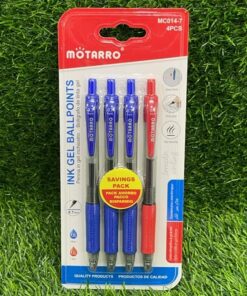 SET DE LAPICEROS 3 AZUL +1 ROJO 0.7MM 1UND (4PCS) / MC014-7