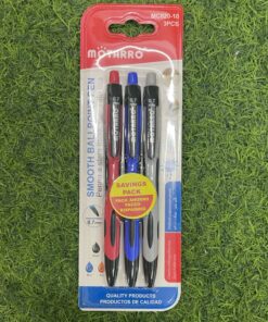 SET DE LAPICERO NEGRO+AZUL+ROJO 0.7MM 1UND (3PCS) / MC020-10