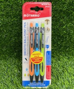 SET DE LAPICEROS DE COLOR ANARANJADO/CELESTE/VERDE MANZANA 0.7MM 1UND (3PCS) / MC020-18