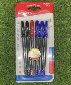 SET DE LAPICEROS DE AZUL+NEGRO+ROJO 1.0MM 1UND (6PCS) / MC021-1