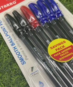 Alternative view of SET DE LAPICEROS DE AZUL+NEGRO+ROJO 1.0MM 1UND (6PCS) / MC021-1