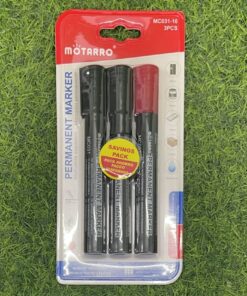 SET DE MARCADOR PERMANENTE COLOR NEGRO+ROJO 3.0MM 1UND / MC031-10