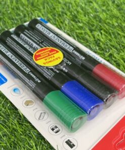 Alternative view of SET DE MARCADOR PERMANENTE COLOR AZUL+NEGRO+VERDE+ROJO 3.0MM 1UND (4PCS) / MC031-11