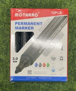 SET DE MARCADOR PERMAMENTE COLOR AZUL+NEGRO+ROJO+VERDE 3.0MM 1UND (12PCS) / MC031-17