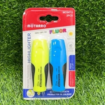 SET DE RESALTADOR AZUL+AMARILLO CLARO 2/5MM 1UND / MC047-3